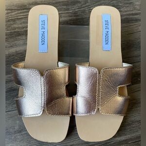 Steve Madden Women's Metallic Slide Sandals Size 6